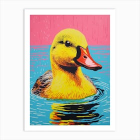 Duckling Colour Splash 2 Art Print