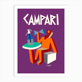 Vintage Campari Purple Print Art Print