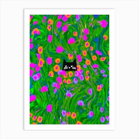 Hide and Seek Cat Art Print