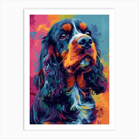 English Cocker Spaniel Dog Painting Art Print