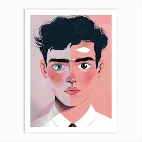 Face Of A Young Man Art Print