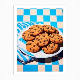 Checkerboard Blue Checkerboard Art Print