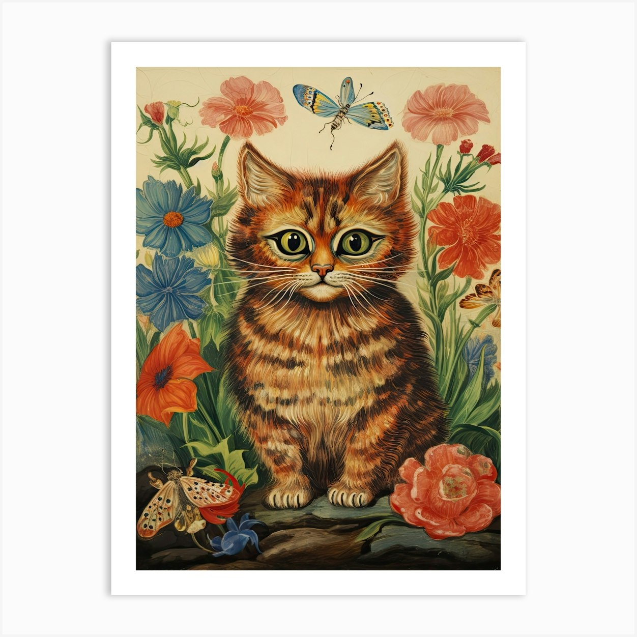 Vintage Louis Wain Poorly Cat Owner Gift Tote