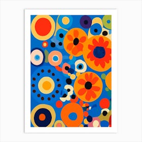 Abstract Flowers Art Print