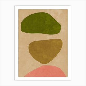 Abstract Forms naturel Art Print