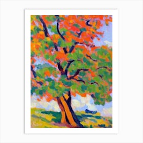 Quercus Velutina 1 tree Abstract Block Colour Art Print