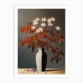 Bouquet Of Virginia Creeper Flowers, Autumn Fall Florals Painting 0 Art Print