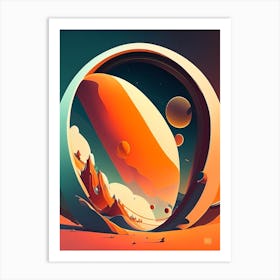 Orbit Comic Space Space Art Print