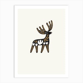 Reindeer Folk Scandi Art Print