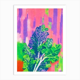 Escarole Risograph Retro Poster vegetable Art Print