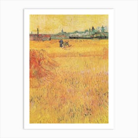 Wheat Field With View Of Arles (1888), Vincent Van Gogh Art Print