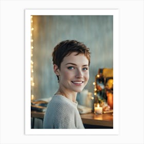 Portrait Of A Young Woman Art Print