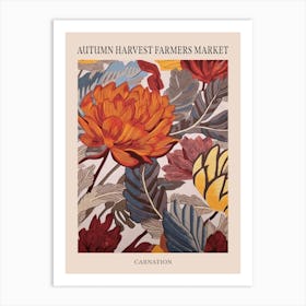 Fall Botanicals Carnation 6 Poster Art Print