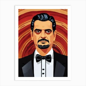 Omar Sharif Illustration Movies Art Print