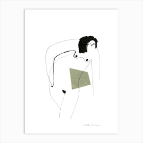 Nude Woman With Shape 1 Art Print