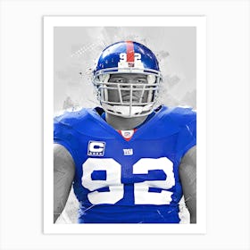 Michael Strahan New York Giants Art Print