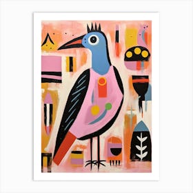 Pink Scandi Coot 3 Art Print