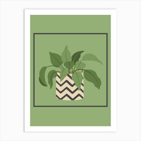 Chevron Plant Art Print