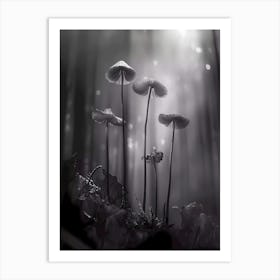 Mushrooms In The Forest 1 Art Print