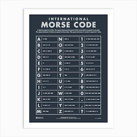 Morse Code Alphabet Art Print