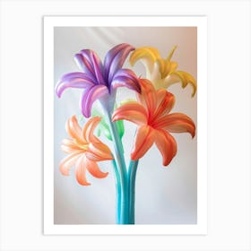 Dreamy Inflatable Flowers Columbine 1 Art Print