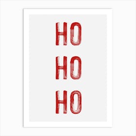 Ho Ho Ho, Santa Claus, Christmas Art Print