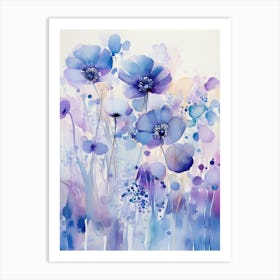 Blue Poppies Art Print