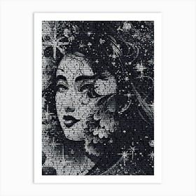 Girl In A Starry Sky Art Print