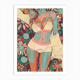 Abstract Geometric Sexy Woman 58 Art Print