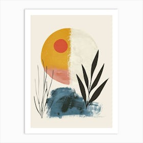 Stellar Echo Mid Century Style Art Print