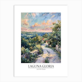 Laguna Gloria Austin Texas Oil Painting 2 Poster Art Print