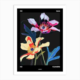 No Rain No Flowers Poster Anemone 3 Art Print