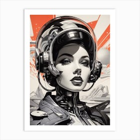 Futuristic Woman 2 Art Print