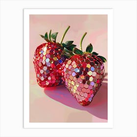 Two Strawberries Art Print