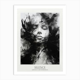 Silence Abstract Black And White 10 Poster Art Print