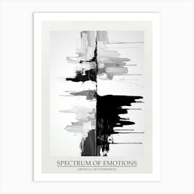 Spectrum Of Emotions Abstract Black And White 6 Poster Art Print