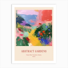 Colourful Gardens Claude Monet Foundation Gardens France 8 Red Poster Art Print