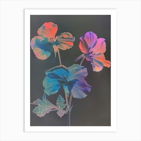Iridescent Flower Geranium 1 Art Print