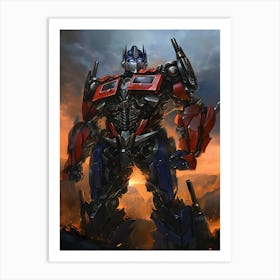 Optimus Prime Transformer Art Print