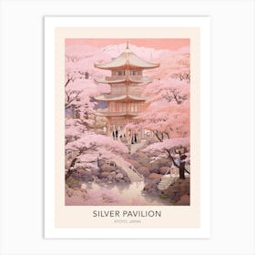 The Silver Pavilion Kyoto Japan Travel Poster Art Print