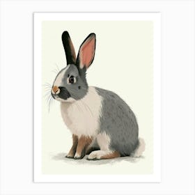 Himalayan Rabbit Nursery Illustration 1 Art Print