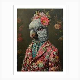 Bird In A Floral Suit Art Print