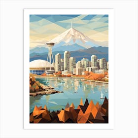 Vancouver, Canada, Geometric Illustration 2 Art Print