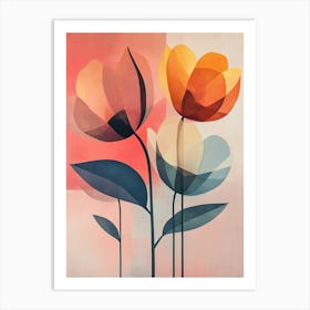 Three Flowers Canvas Print 1 Art Print