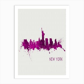 New York City New York City Purple Art Print