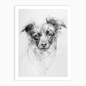 Shepherd Dog Charcoal Line 2 Art Print