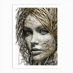 Woman With Wire Hair Art Print