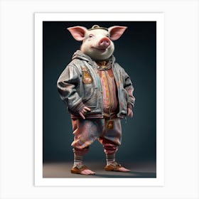 Pig In A Suit 4 Art Print