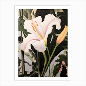 Flower Illustration Lily 4 Art Print