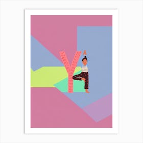 Kids Initials Y Art Print